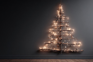 Modern wooden Christmas tree display, a Photo by Beautiful things