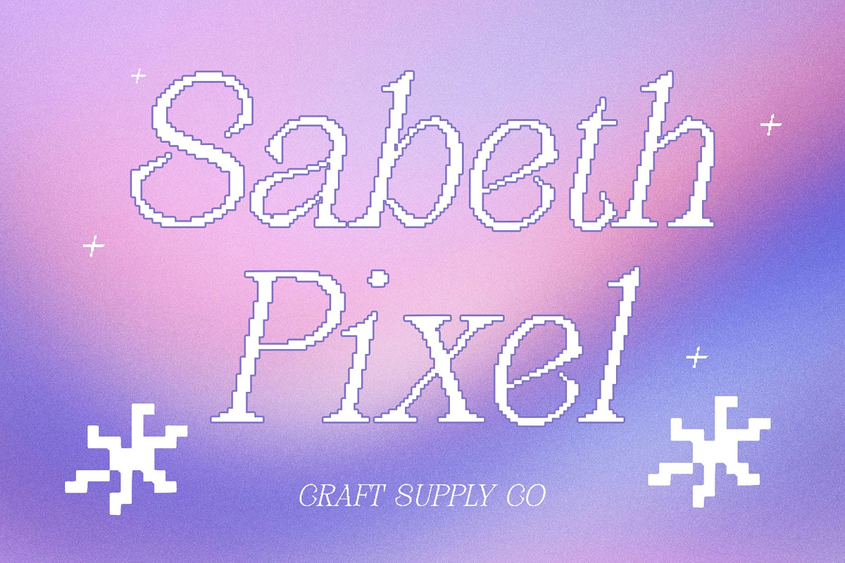 Sabeth Pixel, a Serif Font by Craft Supply Co. (Photo 1 of 8)