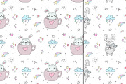 Cute rabbits patterns colection!, a Pattern Graphic by Irene_Boiko_ART (Thumbnail 12 of 21)