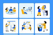 Workplace Illustrations Art Set, a Work Illustration by Vectors Market (Thumbnail 8 of 9)