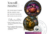 Fantasy Autumn Pumpkins, a Seasonal Illustration by ThatsDesignArt (Thumbnail 2 of 14)