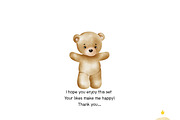Watercolor bear clipart. Baby bears, an Animal Illustration by Natalya_Mona_Art (Thumbnail 10 of 10)