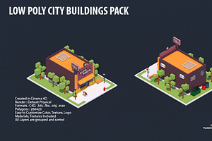 Low Poly City Buildings Pack 2