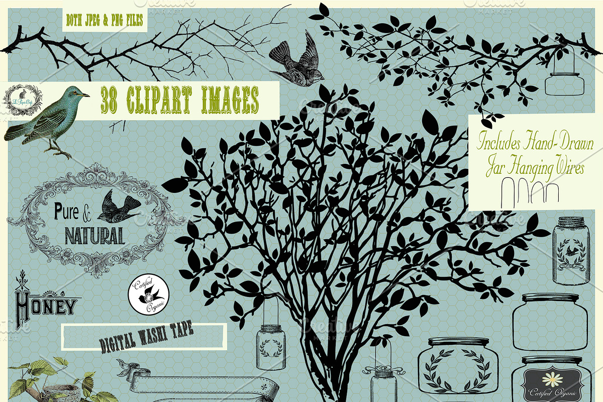 Certified Organic Clipart & Brushes preview 2