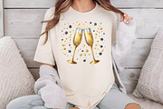 Happy New Year Gold and Black Clipar, an Illustration by DreamCafeArt (Thumbnail 8 of 8)
