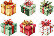 Christmas Gifts Box Clipart, an Illustration by Black Bird Studio (Thumbnail 6 of 6)