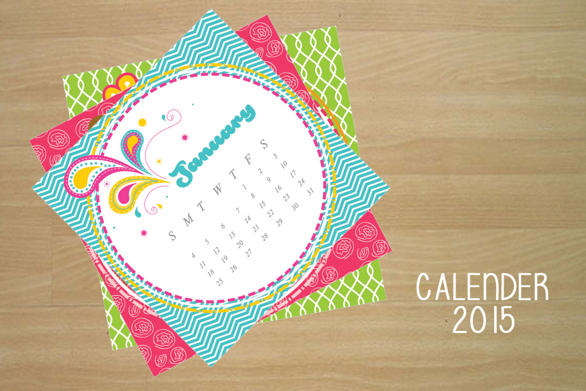 Cute Calender 2015, a Stationery Template by Pegaconleche Papercute (Photo 1 of 4)