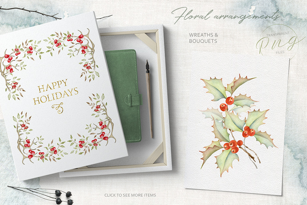 Magic Winter Watercolors, a Decorative Illustration by Eva Katerina (Photo 5 of 9)