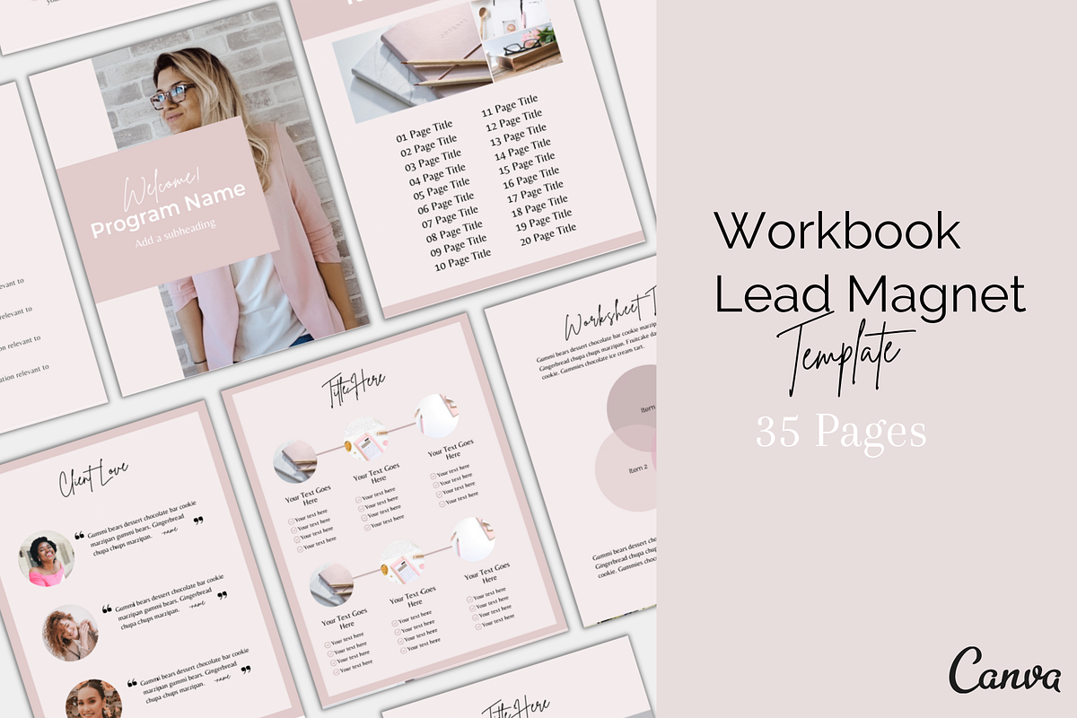 Canva Workbook Template, a Templates & Theme by Joanna Lane Designs (Photo 1 of 4)