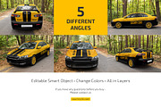 Car Sedan Mockup Set, an Advertising Mockup by Country4k (Thumbnail 4 of 4)