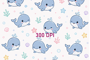 Seamless Kawaii Digital Paper, a Texture Graphic by Printable Design Store (Thumbnail 2 of 4)