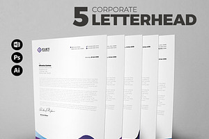 Letterhead, a Stationery Template by Design'sTRIBE