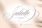 Juliette – Romantic Wedding Script, a Script Font by Blessed Print (Thumbnail 1 of 34)