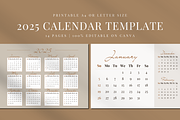 2025 CALENDAR CANVA TEMPLATE, a Stationery Template by The Little Lily Studio (Thumbnail 1 of 5)