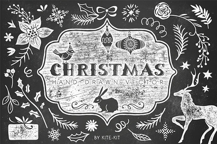 Christmas hand drawn pack