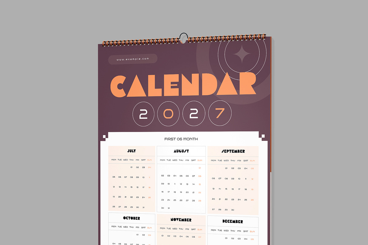 Modern Wall Calendar 2027 Template, a Stationery Template by NorthPeak (Photo 4 of 5)