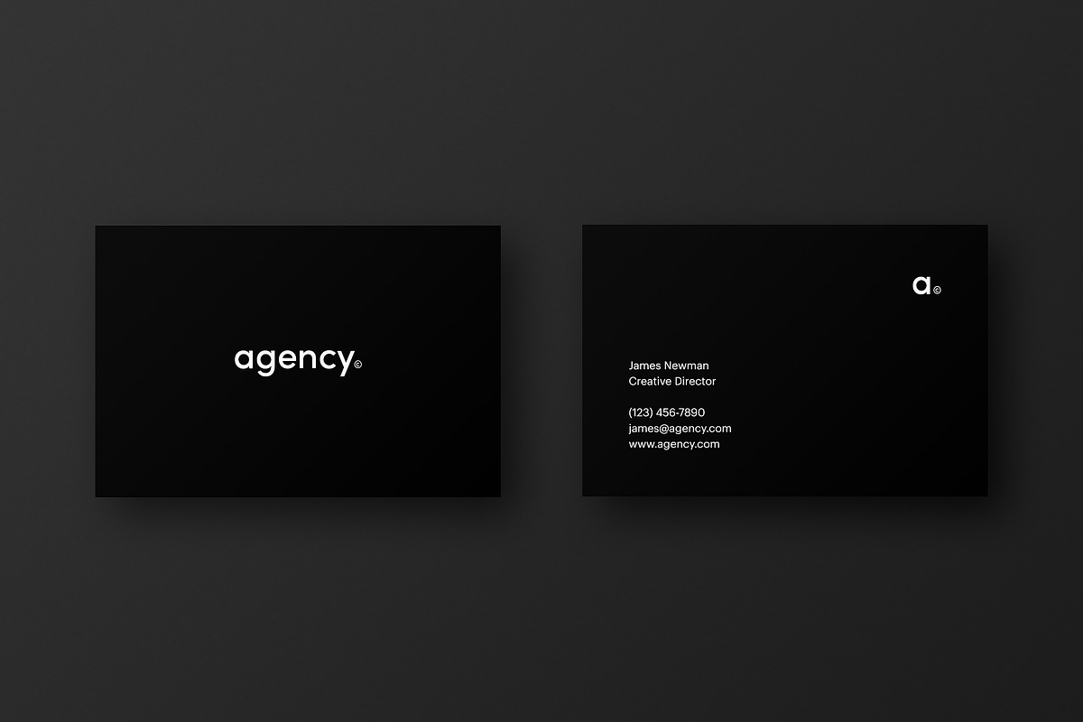 Agency Business Card L1, a Business Card Template by Minimal Shop