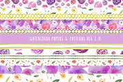 Watercolor Patterns 2, a Pattern Graphic by Angie Makes (Thumbnail 1 of 3)