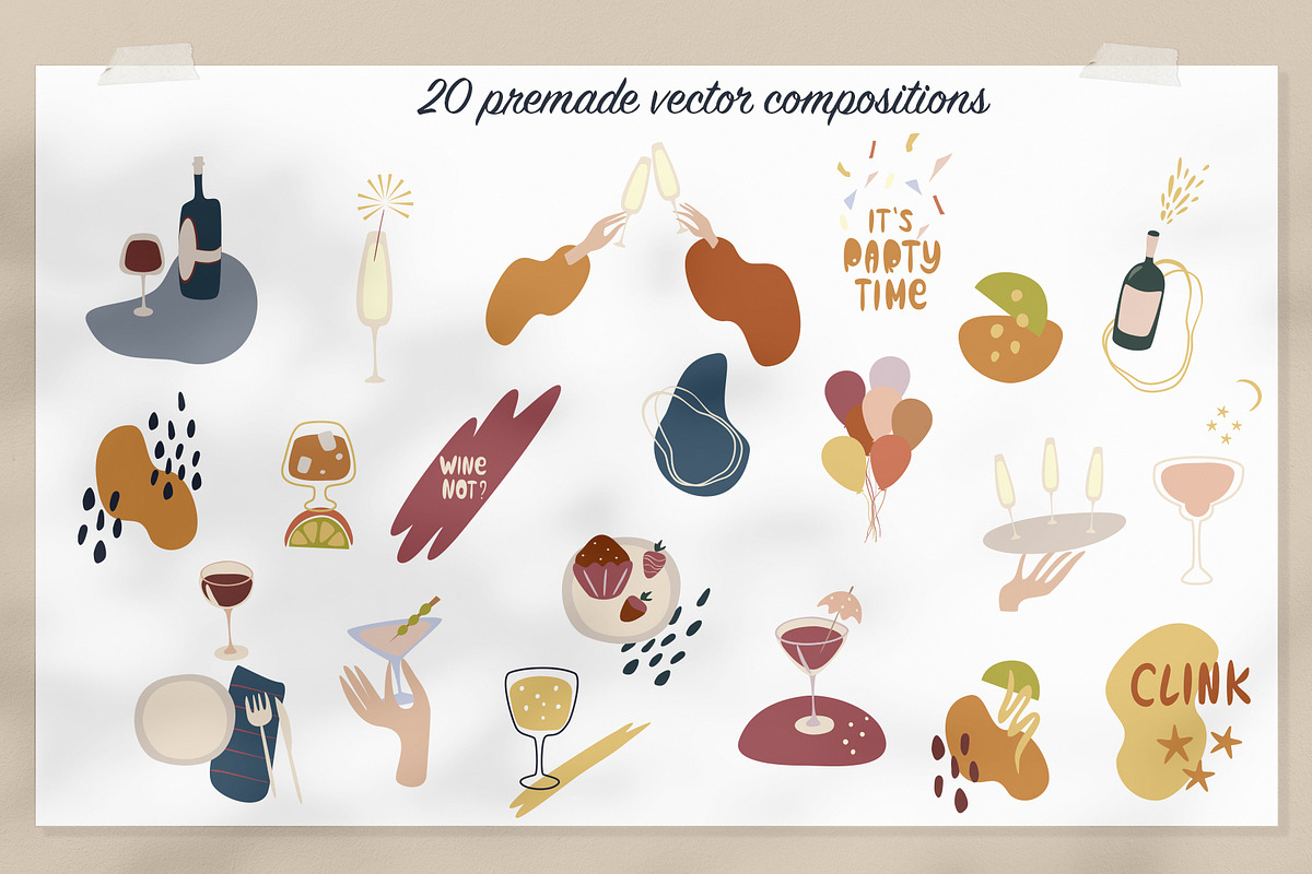 Party Time Set, an Object Graphic by PawLoveArt (Photo 4 of 14)