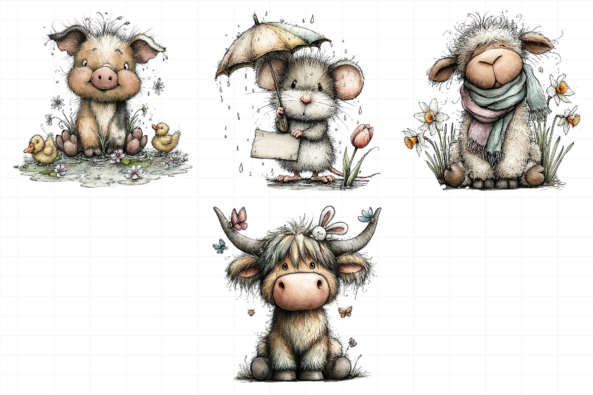 Whimsical Spring Animal Clipart, an Illustration by Daily.Designs (Photo 6 of 8)
