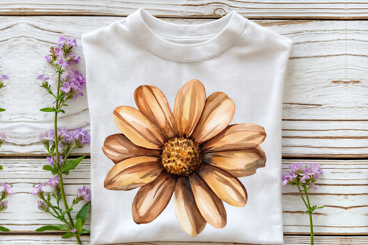 Watercolor Daisy Autumn Clipart, an Illustration by Rose Art (Photo 7 of 7)