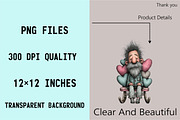 Whimsical Valentine Old Man Clipart, an Illustration by SVGArt (Thumbnail 4 of 8)