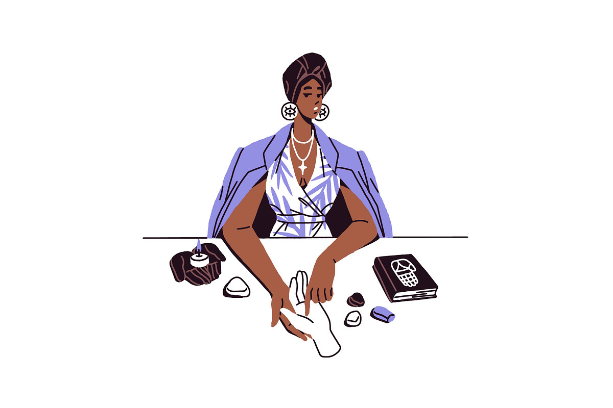 Women fortune tellers set + posters, a Person Illustration by PaperTrident (Photo 10 of 16)