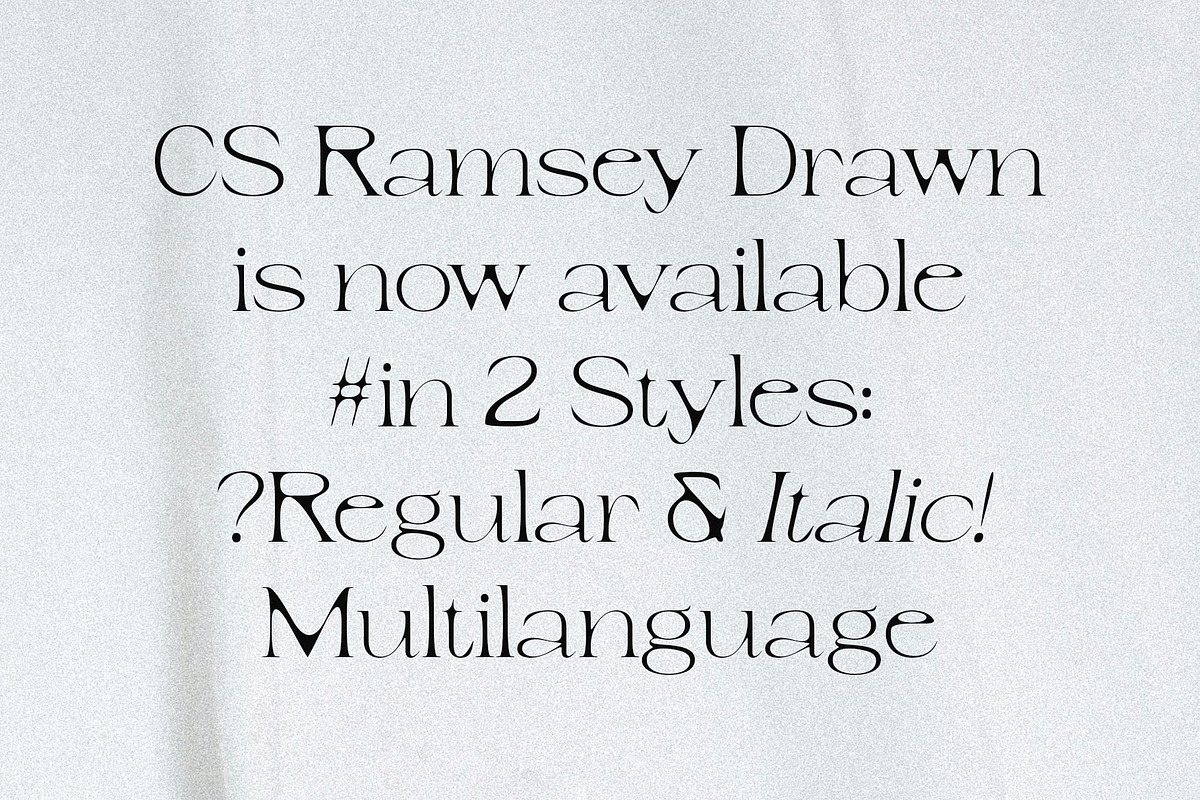 CS Ramsey Drawn, a Serif Font by Craft Supply Co. (Photo 4 of 8)