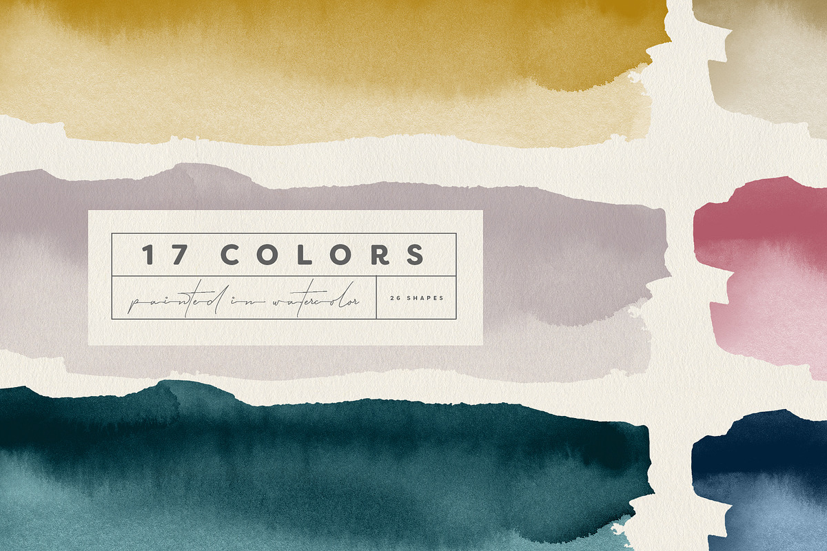 Brush Strokes in 17 Modern Colors, a Texture Graphic by Basia Stryjecka (Photo 4 of 21)