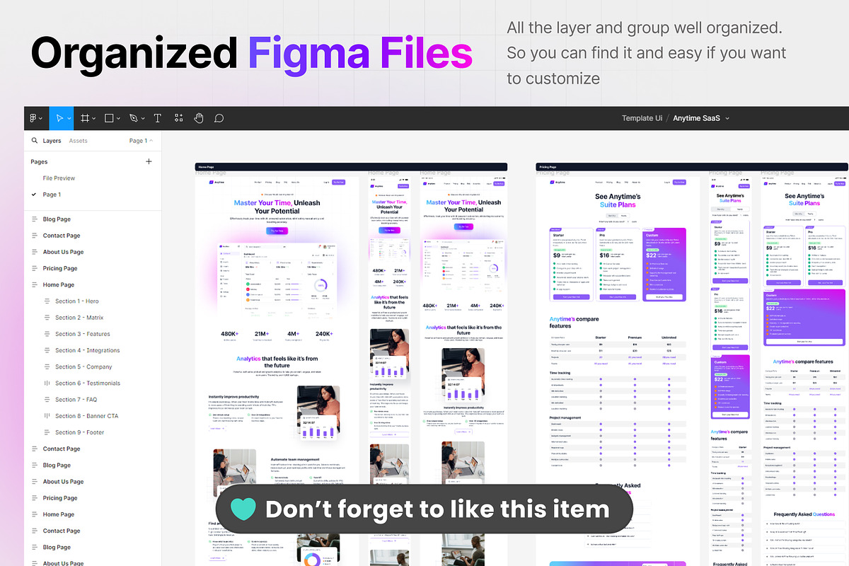 Anytime - SaaS Website UI Kit, a Marketing Template by orenjidesign (Photo 6 of 6)