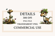 Whimsical Woodland Dinosaur Clipart, a Seasonal Illustration by Designworld (Thumbnail 4 of 8)