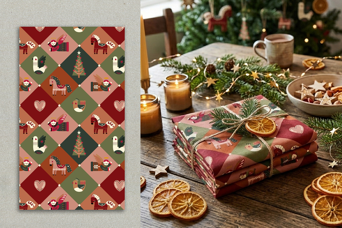 Nordic Christmas Scandinavian Folk, a Decorative Illustration by the_myro (Photo 9 of 12)