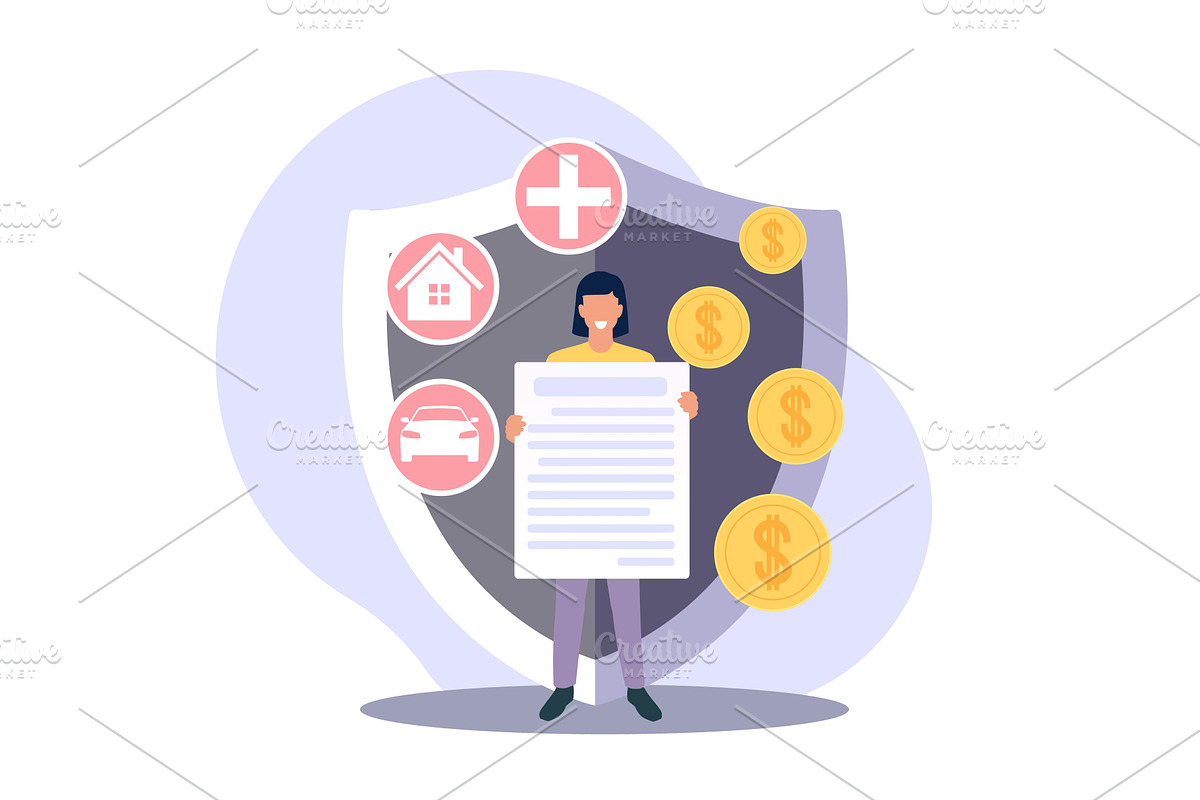 Insurance. Risk management, a Finance Illustration by YummyBuum