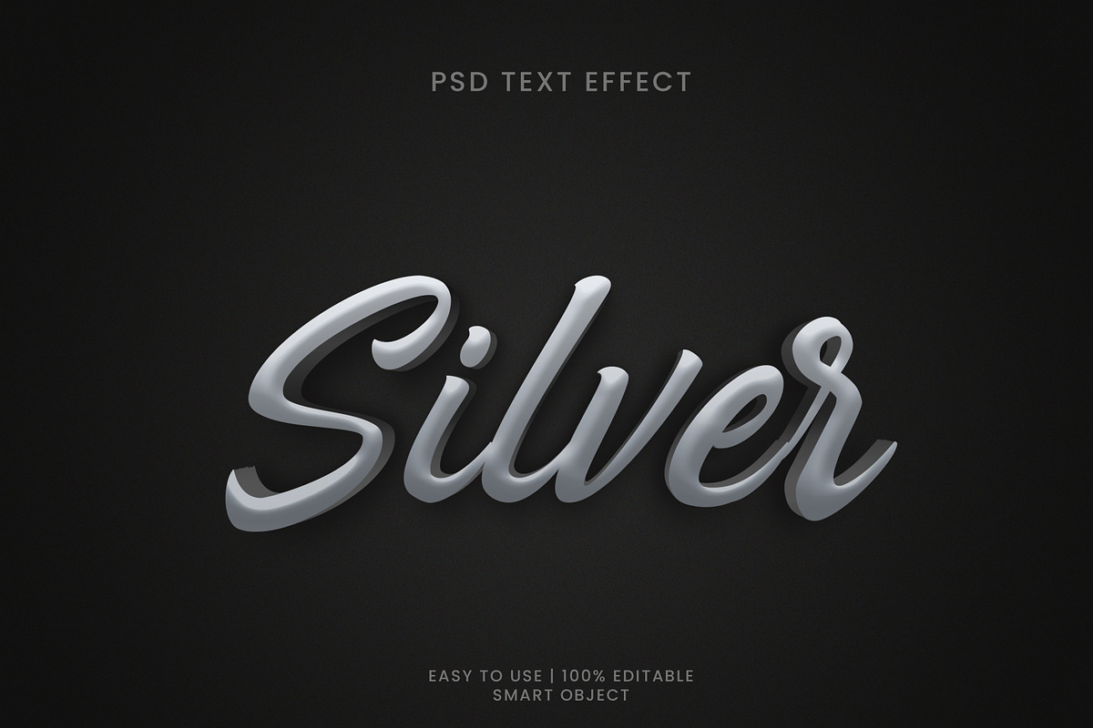 Silver Text Effect, a Layer Style Add-On by Navy Graphic