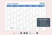Calendar 2025 Planner Simple Style, a Stationery Template by WORAKAMON Design Studio (Thumbnail 1 of 4)
