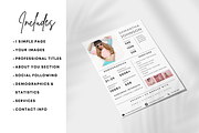 1 Page Influencer Media Kit Template, a Presentation Template by CoCreatorDesigns (Thumbnail 5 of 7)