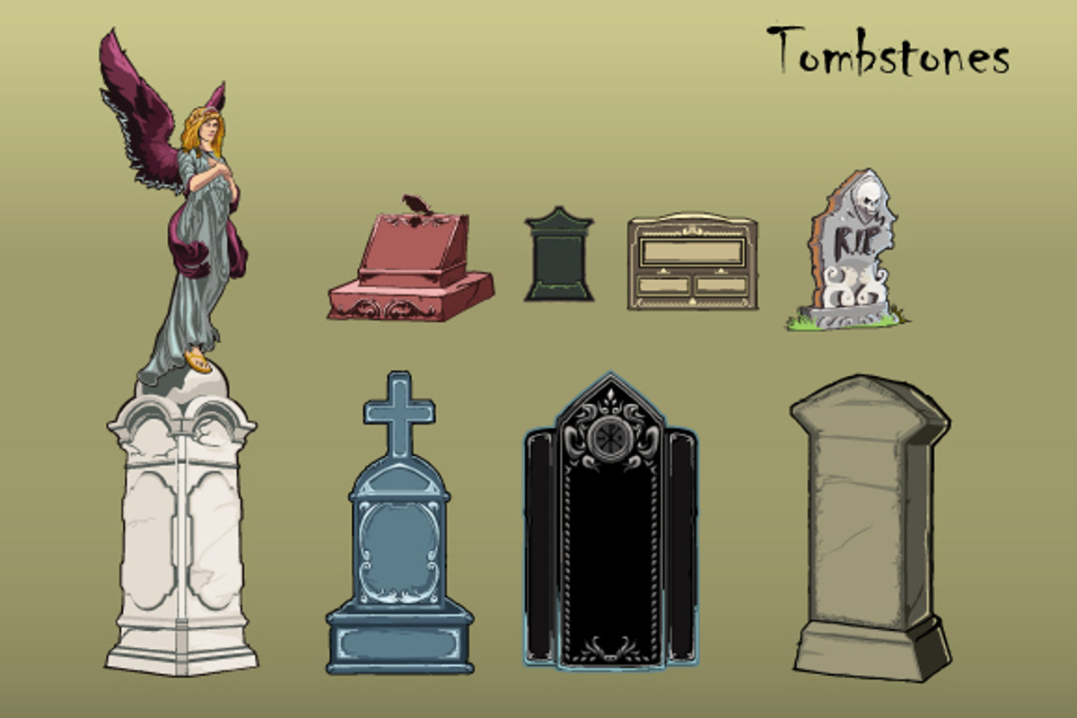 Tombstones, an Illustration by SteveKnerem