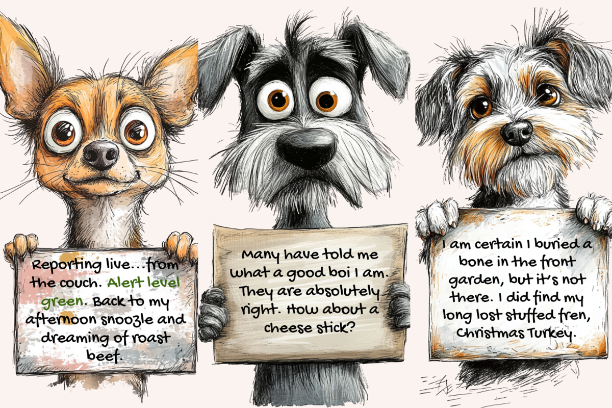 Woof, Wags and Witty Remarks, an Animal Illustration by PrintHaven Designs (Photo 8 of 10)