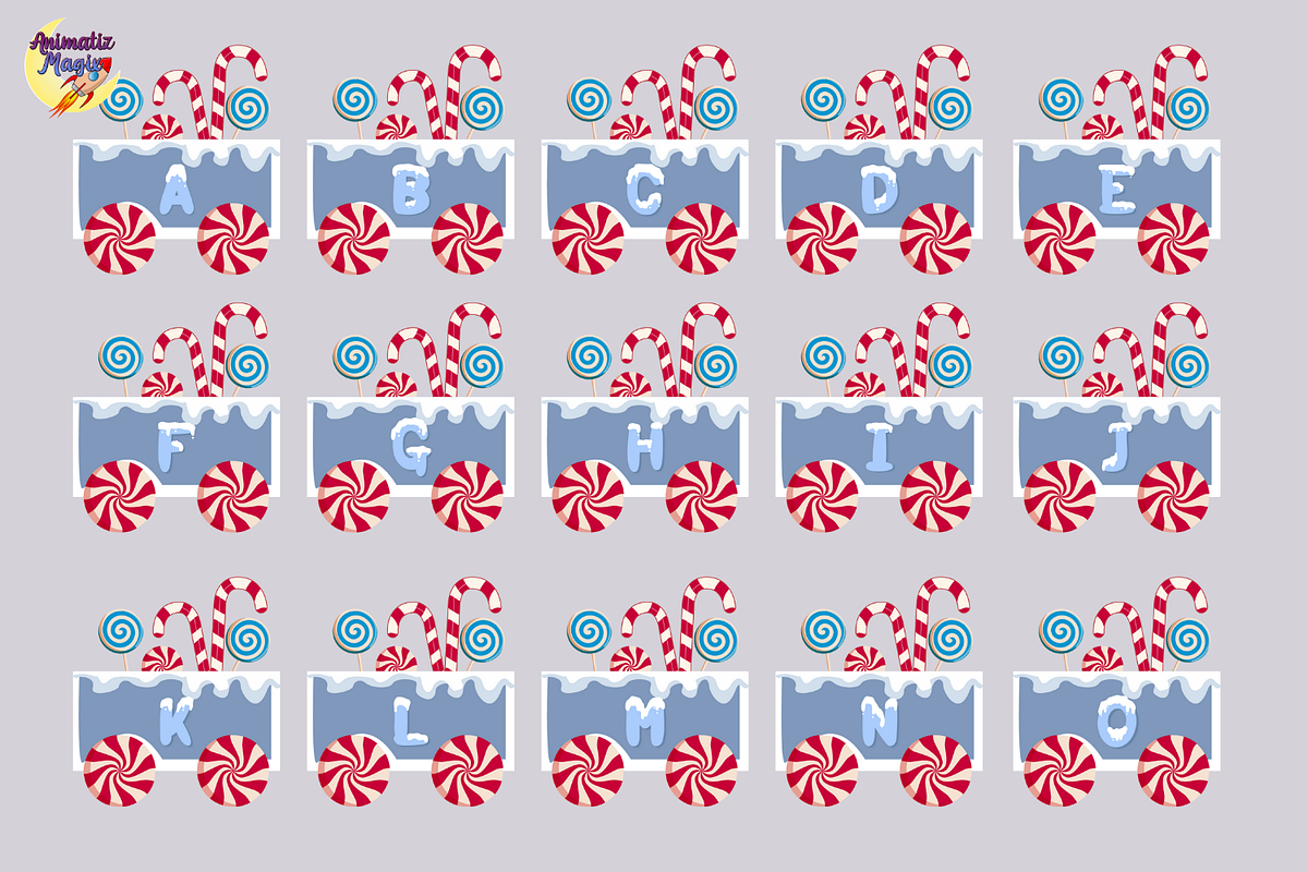 Snowman Christmas Train Bundle, a Seasonal Illustration by animatizmagix (Photo 4 of 4)
