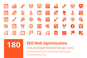 Seo Web Optimization Material Icons, a Solid Icon by Creative Stall (Thumbnail 1 of 5)