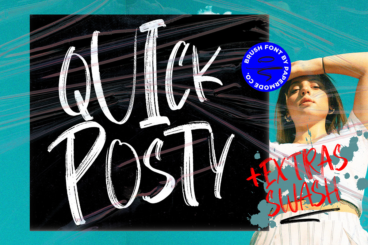 Quick Posty, a Script Font by Papermode Co. (Photo 1 of 9)