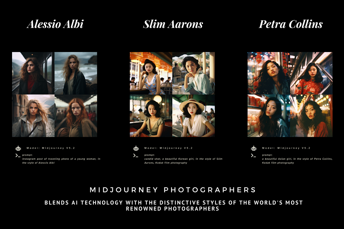 25 Midjourney Photographers Prompts, a Person Photo by Artimind Studio (Photo 3 of 6)