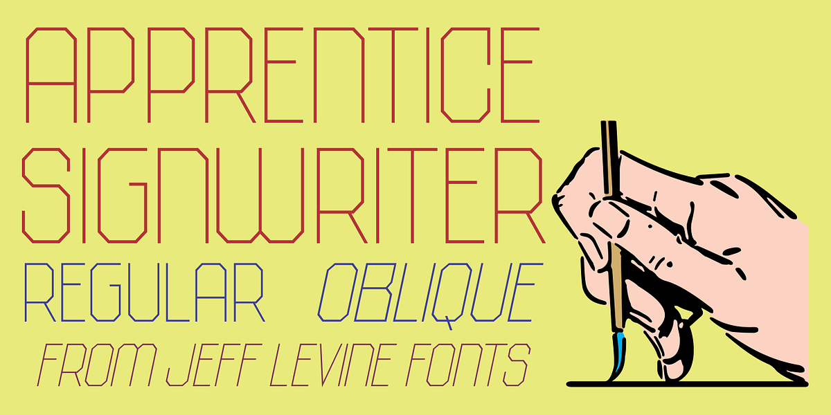 Apprentice Signwriter JNL, a Sans Serif Font by Jeff Levine Fonts (Photo 1 of 5)