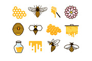 HONEY BEE LOGO & BADGE SET, a Branding & Logo Template by grindstudio (Thumbnail 7 of 13)