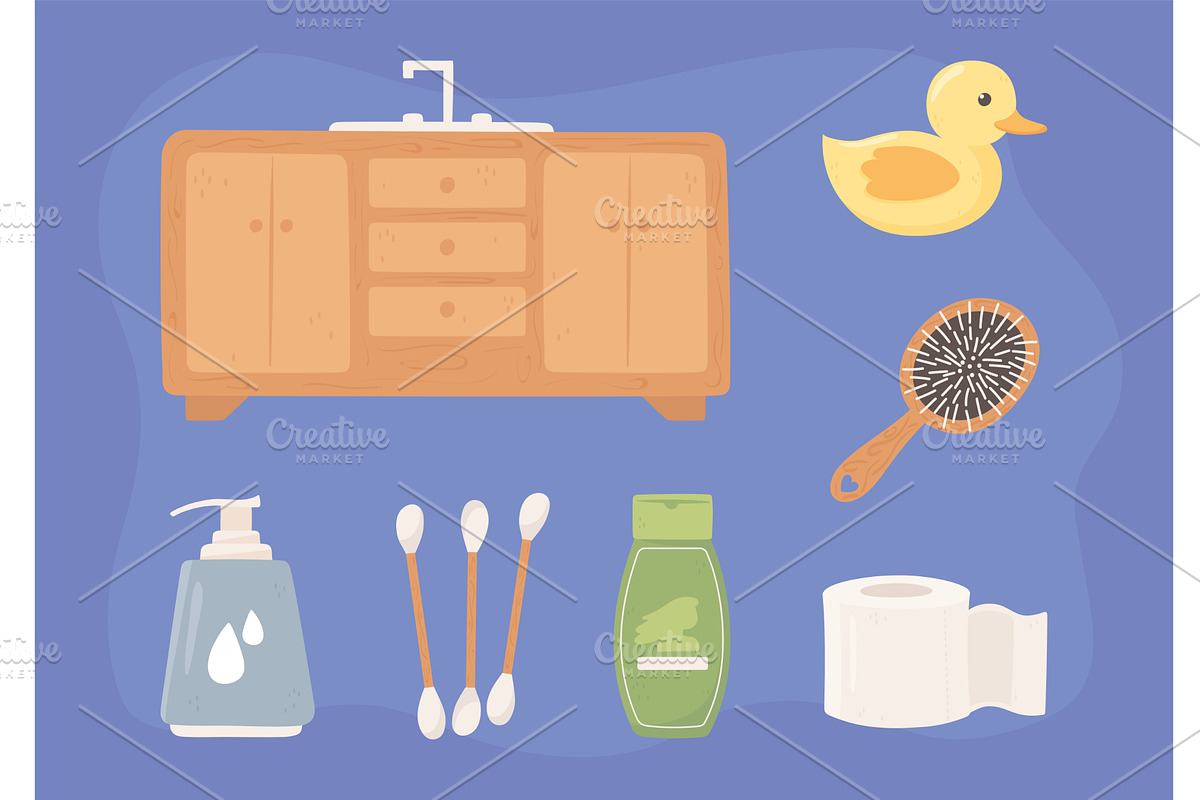 hygiene icon set, an Object Illustration by studiogstock