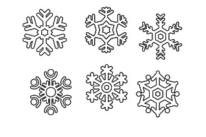 Snowflakes Set 3 Procreate Brush