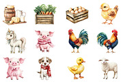 Happy Funny Farm Life Animals, an Illustration by CitraGraphics (Thumbnail 4 of 5)