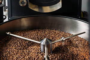 Roasting coffee machine with a drum, an Industrial Photo by Artem Varnitsin