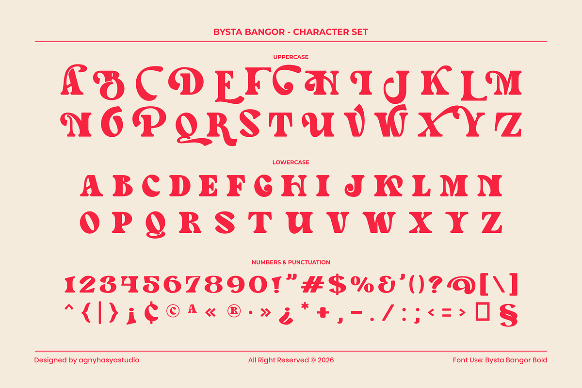 Bysta Bangor - Modern Retro Serif, a Serif Font by agnyhasyastudio (Photo 16 of 17)