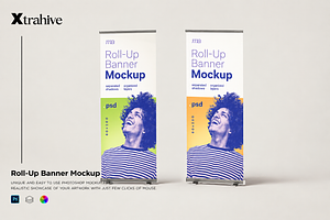 Rollup Banner Mockup, an Advertising Mockup by Xtrahive